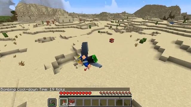 КАК СБРАСЫВАТЬ ДИНАМИТ ЛЕТАЯ НА ЭЛИТРАХ В МАЙНКРАФТ | ОБЗОР МОДА MINECRAFT Elytra Bombing смотреть онлайн