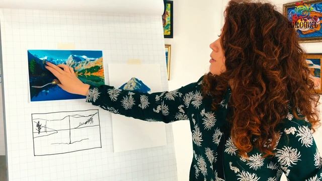 Водные сюжеты маслом - Урок 1.Горное озеро. Кристина Горбунова смотреть онлайн