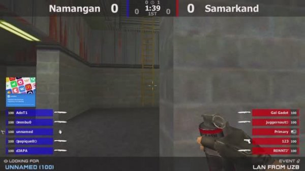 Четвертьфинал Узбекского LAN турнира по CS 1.6 [Namangan -vs- Samarkand] 2map  @kn1fe TV