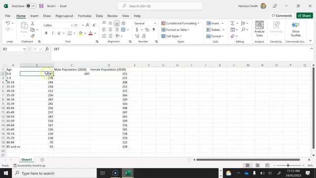 How to make a Population Pyramid using Excel смотреть онлайн
