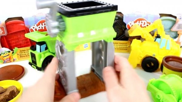 Play-Doh Wheels Building Compound and Construction Playsets Unboxing Toy Review