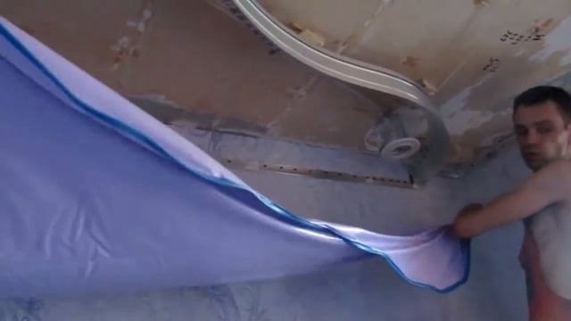 Как крепить натяжной потолок видео смотреть онлайн
