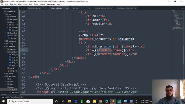 Laravel CRUD by Query Builder and Eloquent ORM with axios | Read Data by Eloquent ORM смотреть онлайн