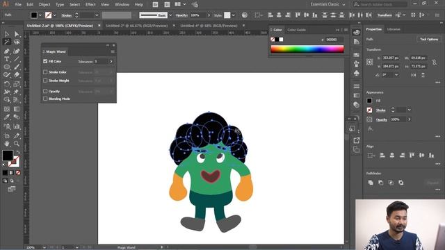 Magic Wand Tool | Illustrator Bangla Tutorial | EPISODE 4 смотреть онлайн