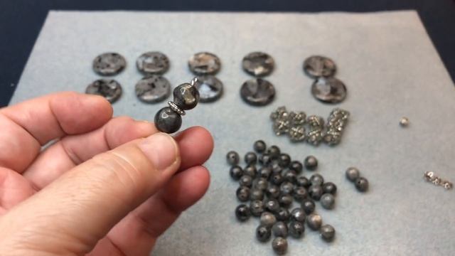 Сотуар-галстук и браслет из ларвикита. Переделка украшений для Амины. Часть 2. смотреть онлайн