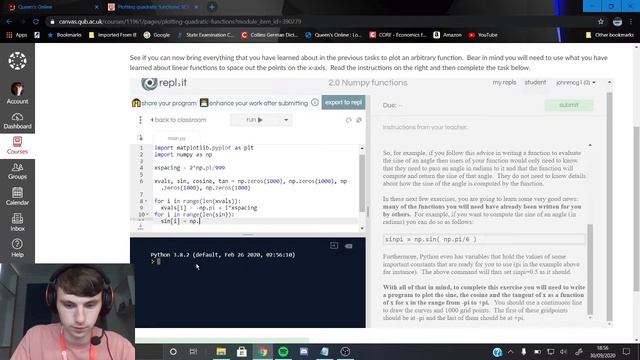 numpy functions смотреть онлайн