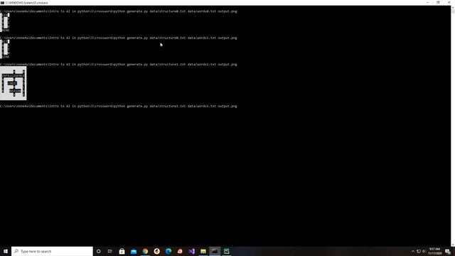 CS50AI Crossword python project смотреть онлайн