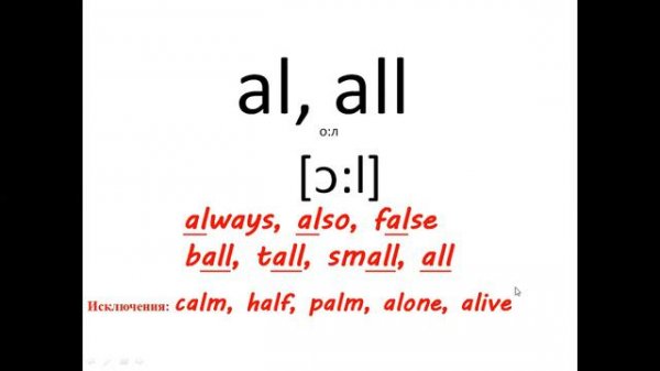 10. Как читать al, all, alk, qu