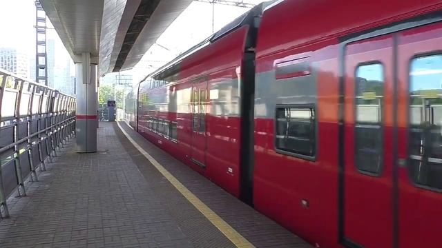 Электропоезд ЭШ2-007 "Евразия" (ТЧ-50) пригородный поезд "Аэроэкспресс" №7503 Москва - Одинцово.