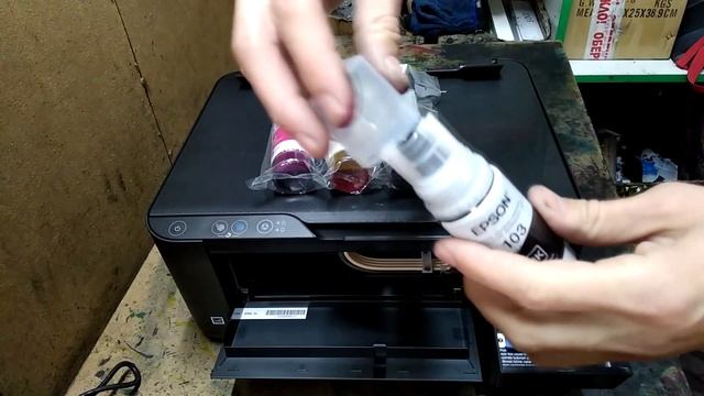 Первый запуск Epson L3110 / L3100. Как запустить Epson L3110 смотреть онлайн