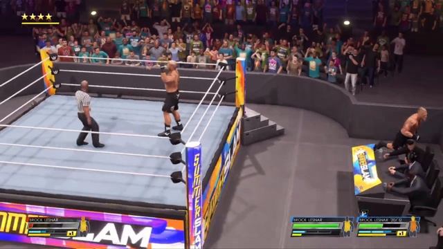 WWE 2K22 Can Next Big Thing Brock Lesnar Defeat Beast Incarnate & Cowboy Brock Lesnar PS4 Gameplay смотреть онлайн