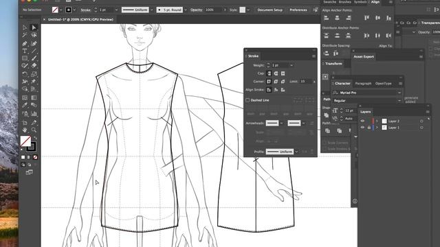 How to make basic digital technical drawing using Adobe Illustrator смотреть онлайн