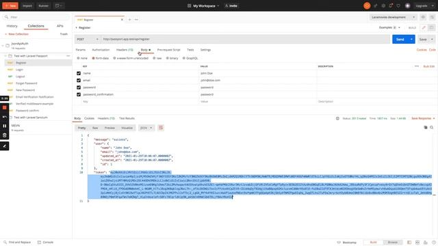 Laravel Json API Authentication - User registration with email verification. смотреть онлайн