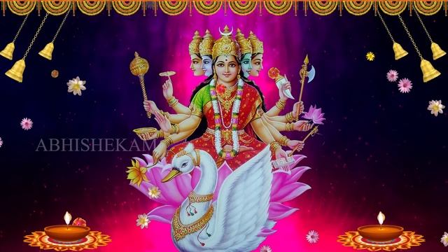 GAYATRI DEVI STOTRA | NAVARATHRI SPECIAL BHAKTI SONGS| DURGA DEVI BHAKTI SONGS#Abishekam
