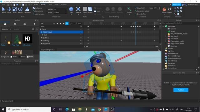 How to animate Piggy skins in Roblox studio!! Part 2 смотреть онлайн