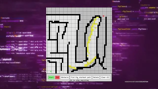 A* path finding visualization смотреть онлайн