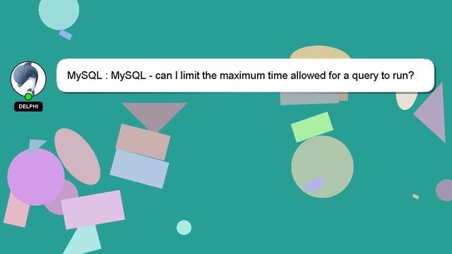 MySQL : MySQL - can I limit the maximum time allowed for a query to run? смотреть онлайн