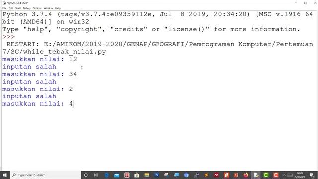 PEMROGRAMAN KOMPUTER - PYTHON LOOPING WHILE #14 смотреть онлайн