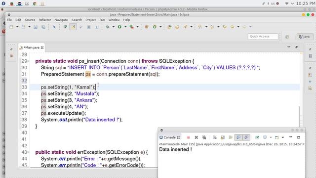 38 JAVA JDBC DataBases Prepared Statements insert смотреть онлайн