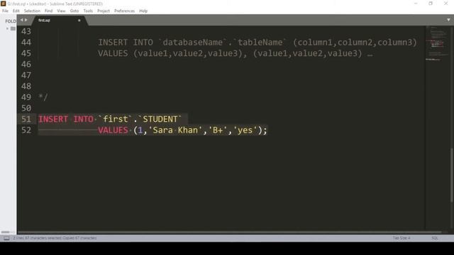 Insert into table statement, Insert multiple records in a table Query in SQL смотреть онлайн
