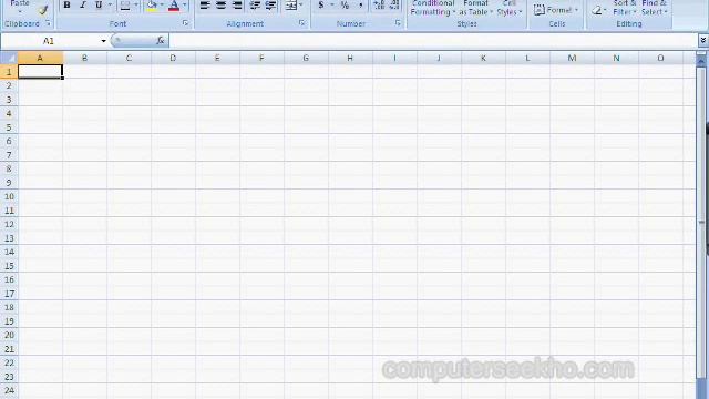 Learn Computer in Hindi - Opening Microsoft Excel 2007 смотреть онлайн