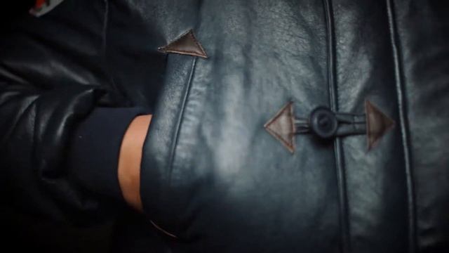 Кожаная куртка-аляска удлинённая Alaska North Pole-94 Navi синего цвета смотреть онлайн