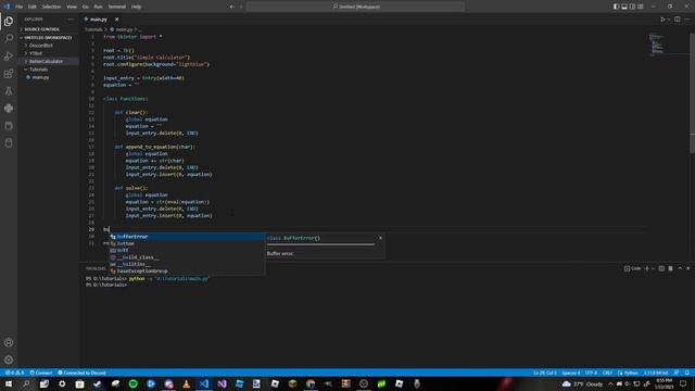 Making a Simple Calculator With Python смотреть онлайн