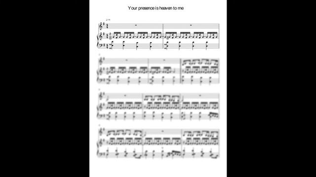 Your presence is heaven to me - Sheet music / Partitura смотреть онлайн