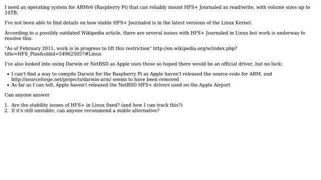 Reliable HFS+ Journaled mount in any OS for ARMv6 смотреть онлайн