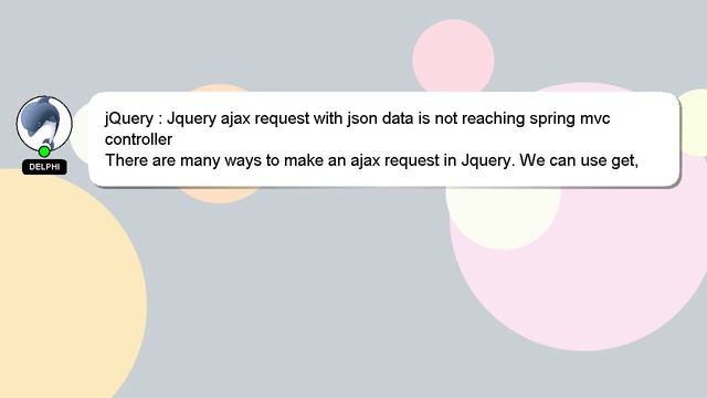 jQuery : Jquery ajax request with json data is not reaching spring mvc controller смотреть онлайн
