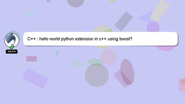 C++ : hello world python extension in c++ using boost? смотреть онлайн