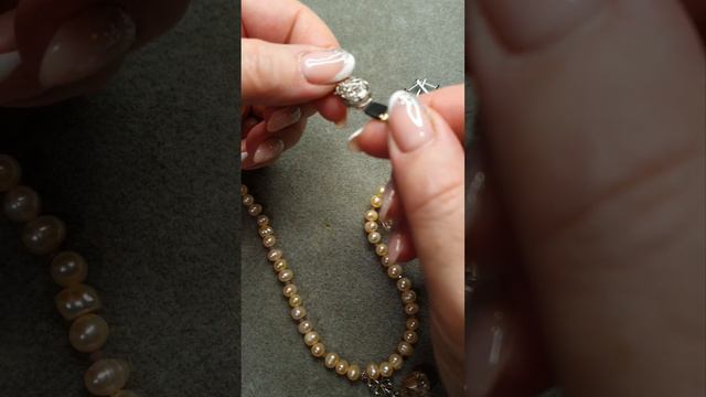 ⚜️Комплект украшений "Хрустальная капель" из натурального речного жемчуга для юной девушки. смотреть онлайн