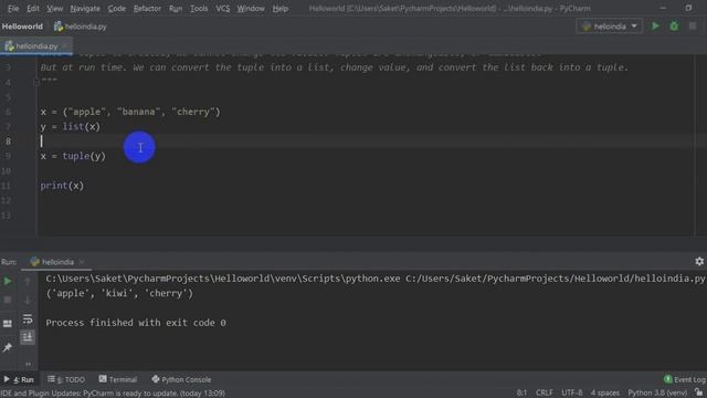Python Part-6 Learn Coding Learn Python How to create a Tuple & Functions (हिंदी में) смотреть онлайн