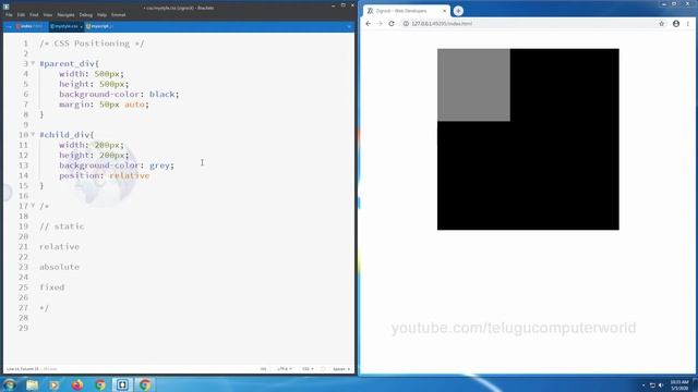 #12 How to Build Website using Html, CSS, JS, jQuery, Bootstrap - CSS Positioning смотреть онлайн