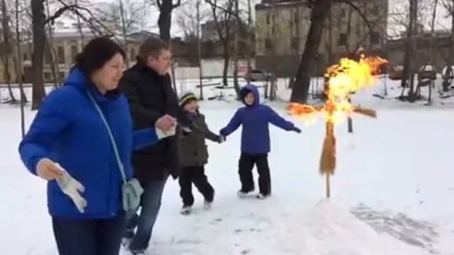 Масленица, Васильевский остров, р. Смоленка смотреть онлайн