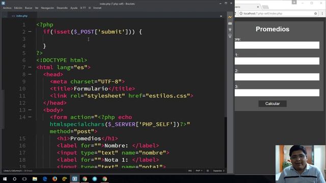 7. Enviar datos a la misma página con PHP - $_SERVER смотреть онлайн