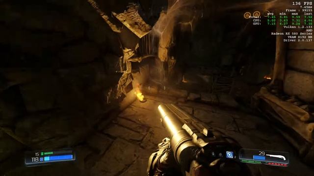 DOOM (2016) R5 1500X@3.9Ghz / RX580 / 16Gb RAM 3400Mhz Gameplay Test смотреть онлайн