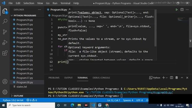 Python Program to Remove Punctuations From a String смотреть онлайн
