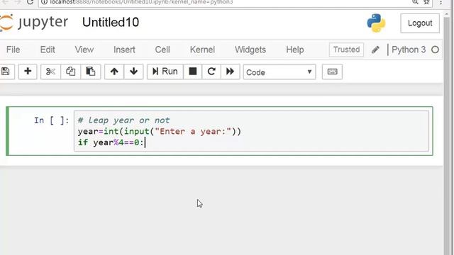 Find out given year is leap year or not in python смотреть онлайн