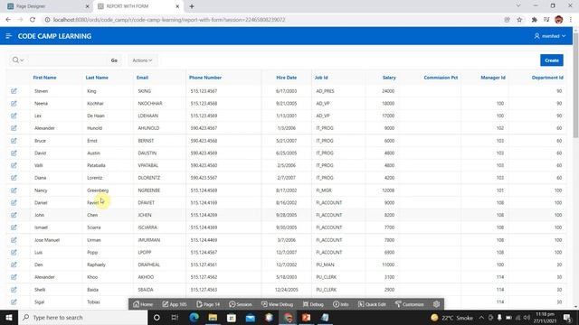 15.Report With Form in Oracle Apex 21.2 смотреть онлайн