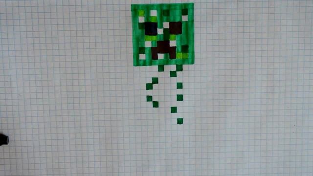 Как нарисовать по клеточкам крипера из майнкрафт Minecraft смотреть онлайн
