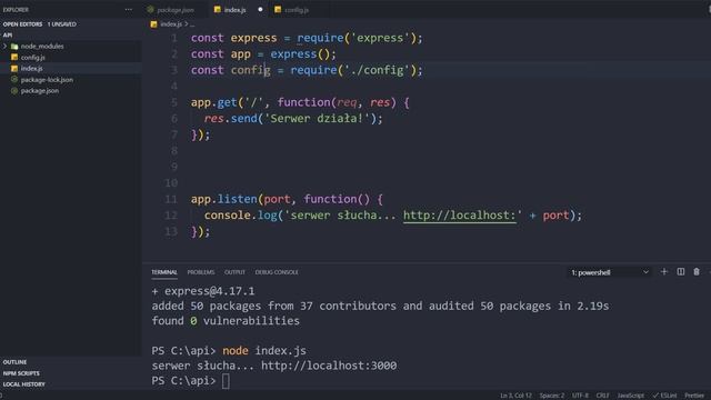 Projekt "Notatnik" 1/8 - Backend (node, express) смотреть онлайн