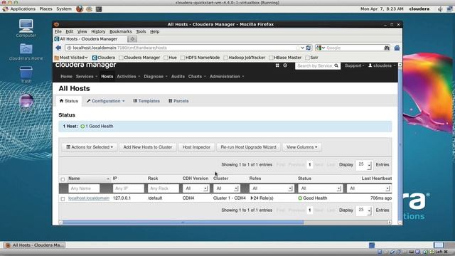 Cloudera CDH QuickStart and Hive in Virtualbox смотреть онлайн