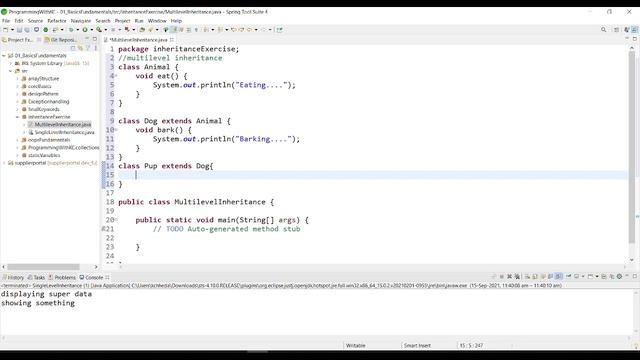 what is multilevel inheritance types of inheritance Core Java beginners object oriented programming смотреть онлайн