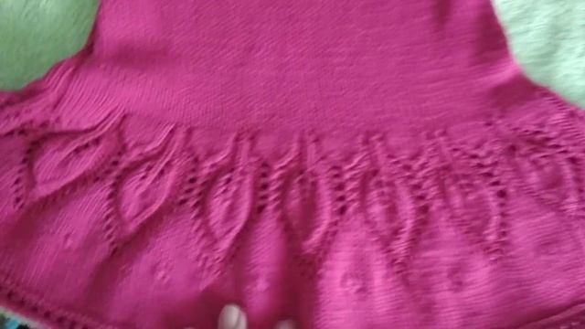 Туничка девочке спицами, круглая кокетка смотреть онлайн