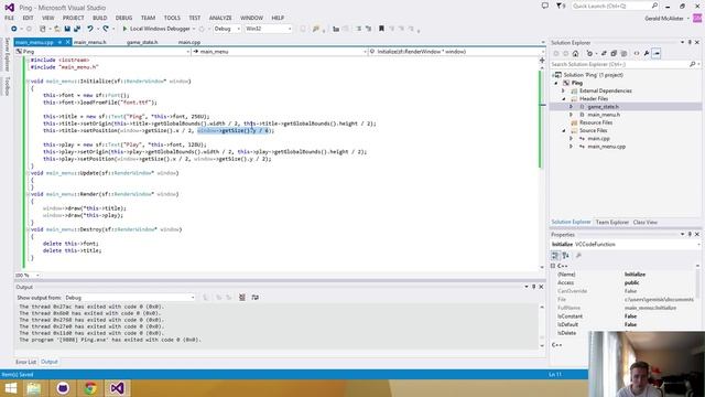 C++/SFML Games Episode 1: Ping - A pong clone - 1 / 2 смотреть онлайн