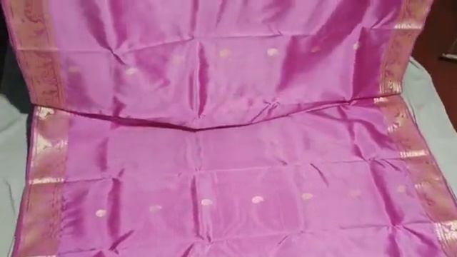 Baby pink colour baluchari saree смотреть онлайн