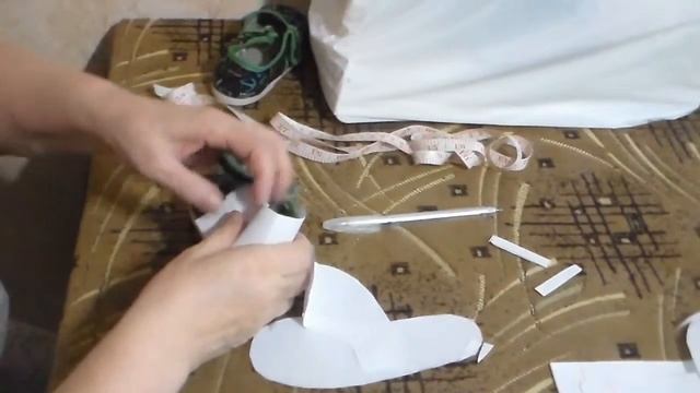 Построение выкройки детских тапочек на скорую руку ч 1 смотреть онлайн