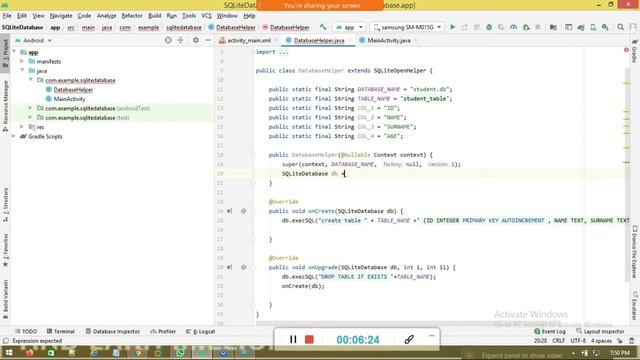ANDROID SQLITE DATABASE TUTORIAL 2 | CREATING DATABASE | DATACOM IT INSTITUTE смотреть онлайн