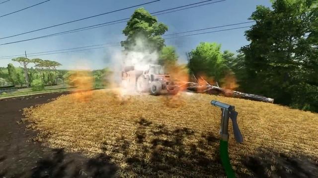 Tractor caught fire while working due to fuel leak | Farming Simulator 22 смотреть онлайн